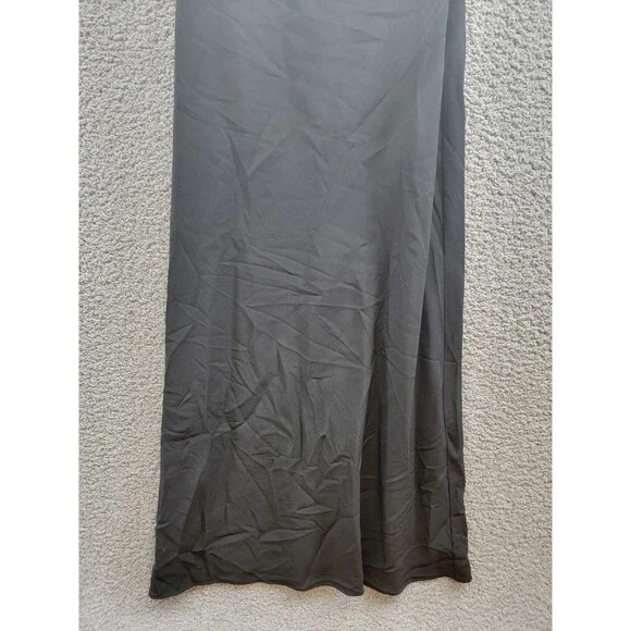 STAUD Elodie One-Shoulder Crystal-Embellished Crepe Gown Women's 00 Black Zip - Picture 4 of 15